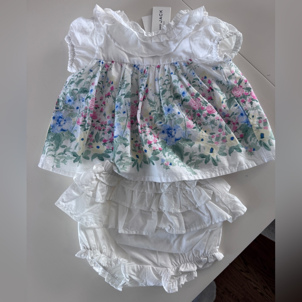 Janie and Jack Floral White Baby Dress